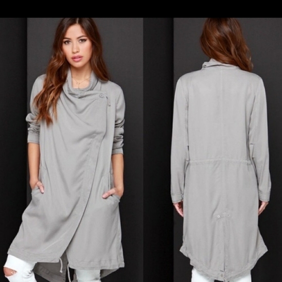 Bb Dakota Ragni tencil‎ duster asymmetrical zip - Picture 2 of 9